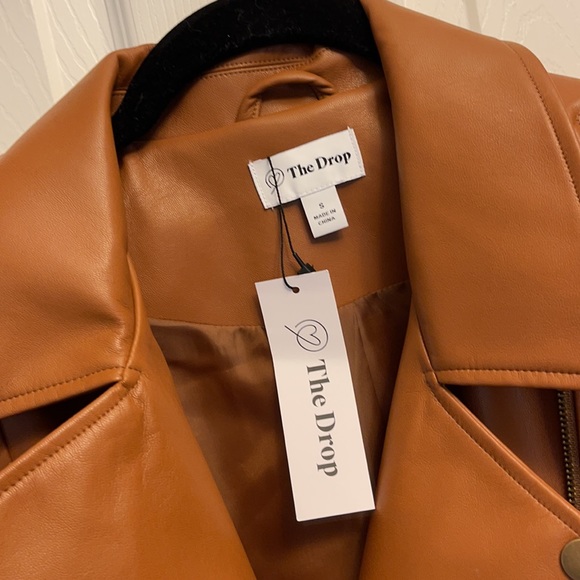 The Drop Brown Motorcycle Biker Jacket - small - Picture 2 of 6